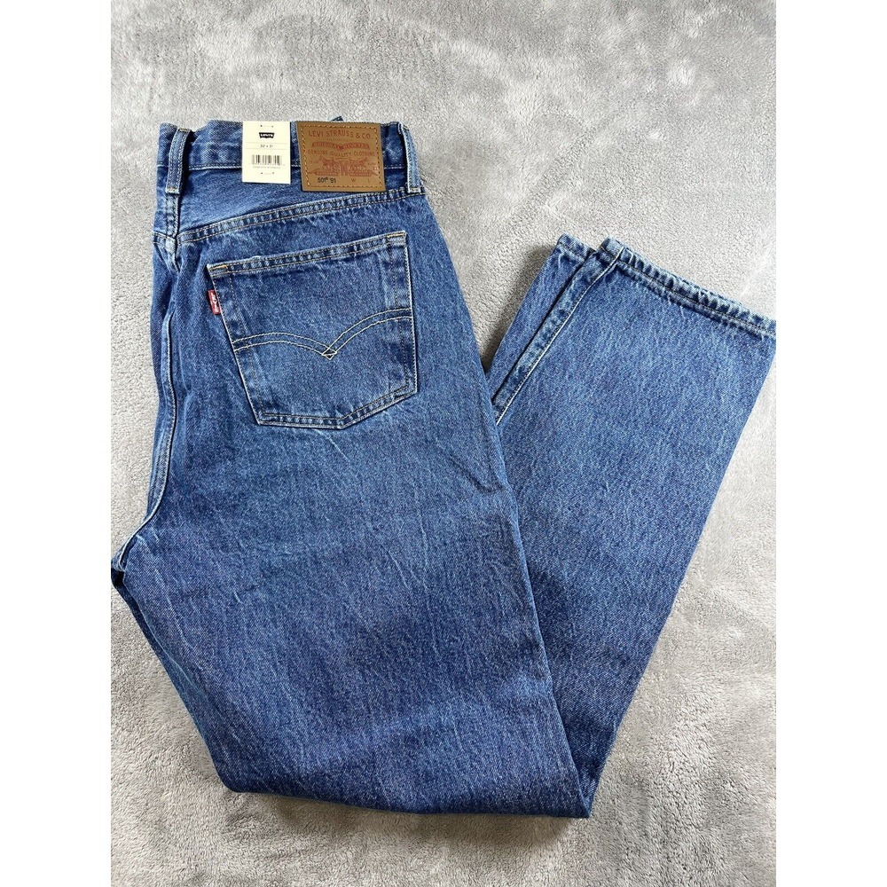 New Levi's Men's 501 Jeans 32/31 Loose Thigh/Hip Tapered Leg Button Fly Casual